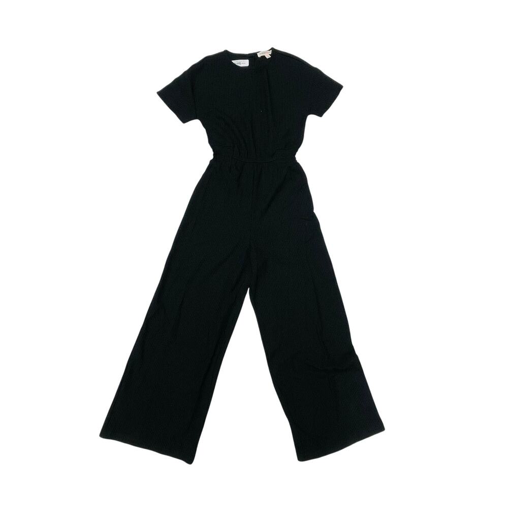 NWT Paperflower Size XL (16) Thermal Waffle Romper in Black